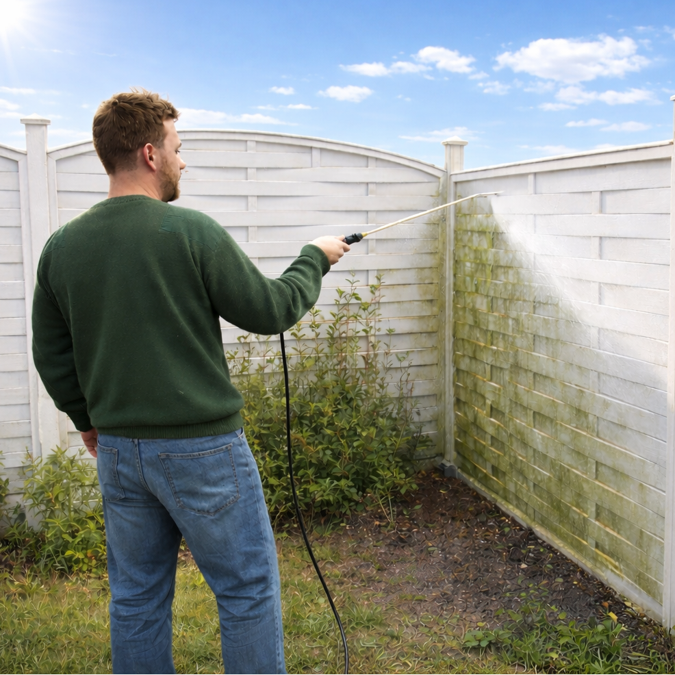 Grünbelagentferner Green X Pro Anwendung Schritt 2: aufsprühen – Empefly