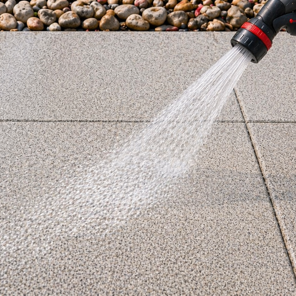 Steinreiniger Ultra Pro Anwendung Schritt 5 abspülen – Empefly