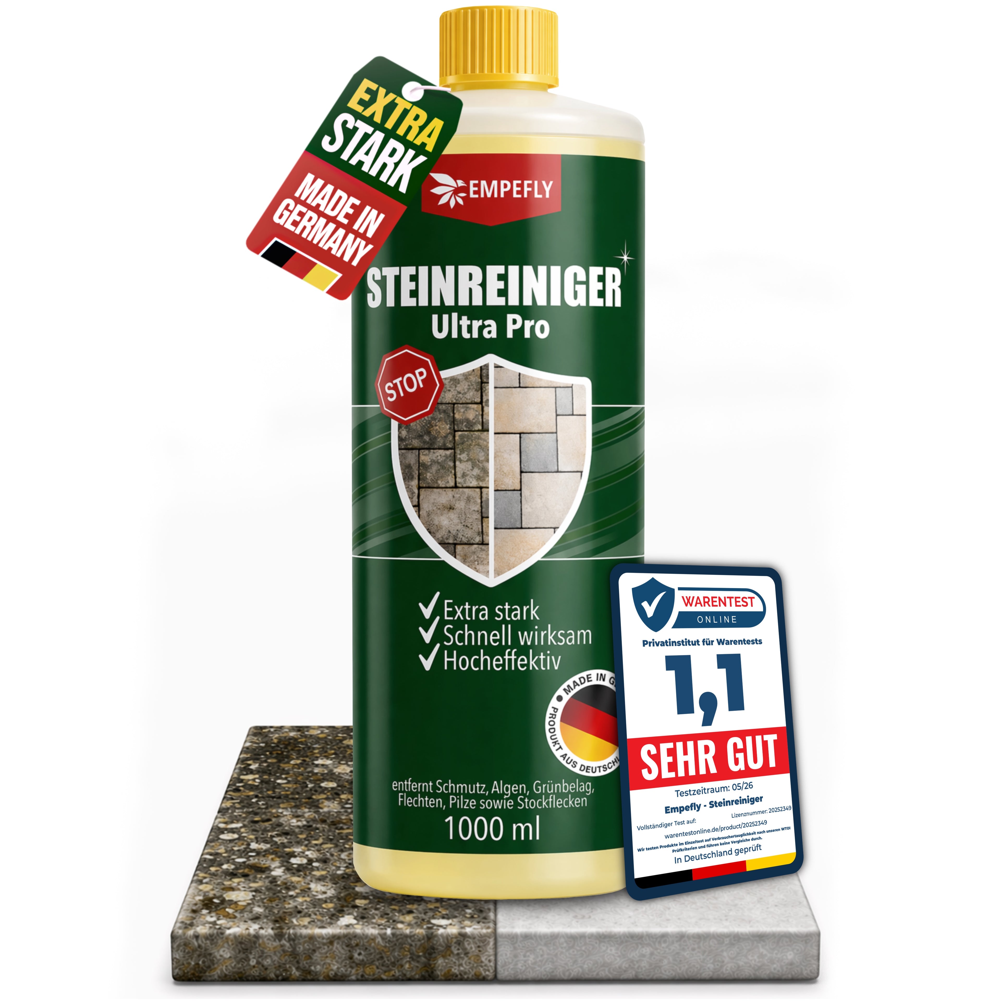 Steinreiniger Ultra Pro 1 Liter mit Warentest Bewertung sehr gut – Empefly