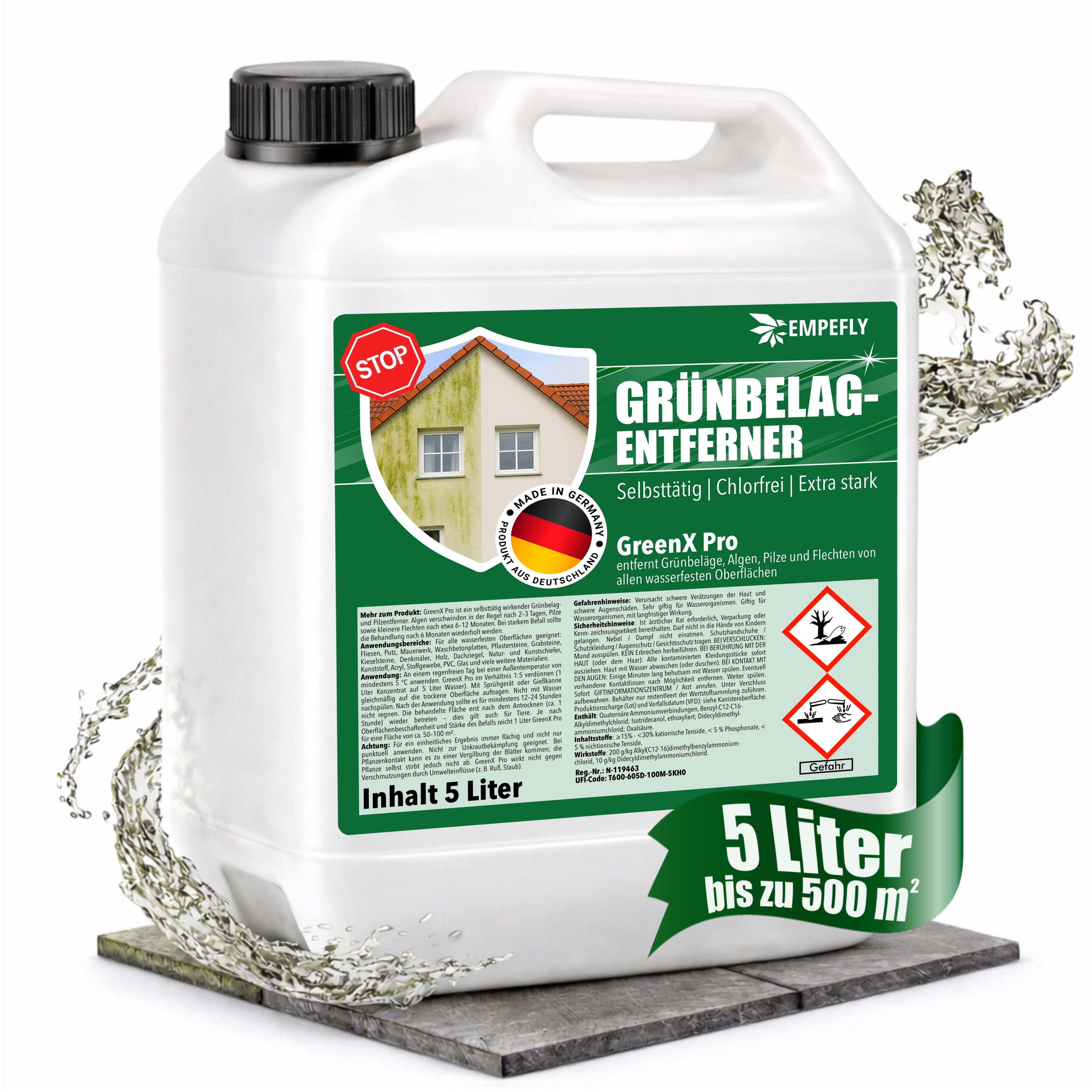 Grünbelagentferner GreenX Pro 5L Kanister (bis zu 500 m²)